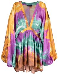 WANDERING - Tie Dye-print Pleated Dress - Lyst