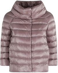 Herno - Doudoune Zippée À Col Montant - Lyst