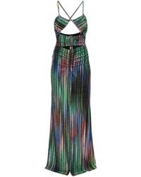 Just Cavalli - Cut-out Striped Maxi Dress - Lyst