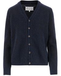 Maison Margiela - Cardigan Sweater With Deep V-Neckline And Tapered Sleeves - Lyst