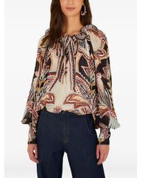 FARM Rio - Tapestry Dream Ruffled Blouse - Lyst