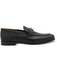 Ferragamo - Gancini Leather Loafers - Lyst
