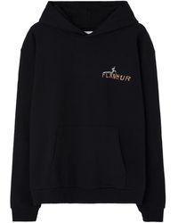flâneur - Embroidered Graphic Hoodie - Lyst