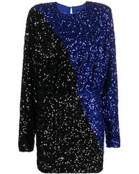 ROTATE BIRGER CHRISTENSEN - Sequin Two-tone Mini Dress - Lyst