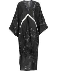Rick Owens - V-Neck Print Asymmetric Dress - Lyst