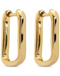 Monica Vinader - Recycled 18K Vermeil Alta Capture Huggie Earrings - Lyst