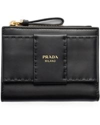 Prada - Small Nappa-Leather Wallet With Bow - Lyst
