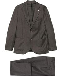 Luigi Bianchi - Costume Boutonné À Revers Crantés - Lyst