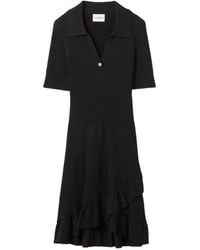 Claudie Pierlot - Robe-Polo En Maille À Volants - Lyst