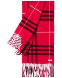 Burberry - Check-print Wool-cashmere Scarf - Lyst