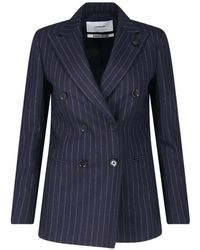 Lardini - Pinstripe Double-Breasted Blazer - Lyst