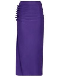 Rabanne - Draped Midi Skirt - Lyst