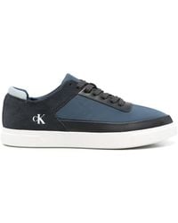 Calvin Klein - Logo-Print Panelled Sneakers - Lyst
