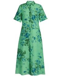 Erdem - Floral-Pattern Midi Dress - Lyst