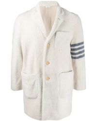Thom Browne - 4-Bar Shearling Sack Overcoat - Lyst