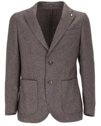 L.B.M. 1911 - Herringbone-Pattern Single-Breasted Blazer - Lyst