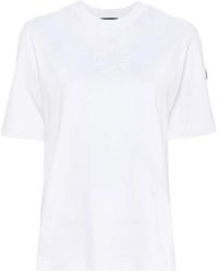 Moncler - T-Shirt En Coton À Logo Embossé - Lyst