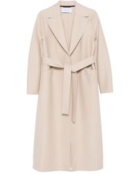 Harris Wharf London - Belted Notched-Lapels Coat - Lyst