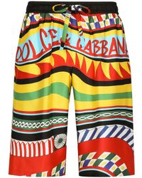 Dolce & Gabbana - Twill Printed Shorts - Lyst