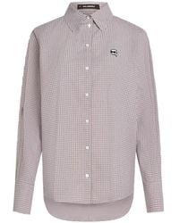 KARL LAGERFELD - Ikon Checked Shirt - Lyst