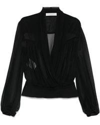 Philosophy Di Lorenzo Serafini - Bluse Mit Falten - Lyst