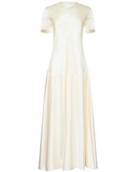 FFORME - Robe Longue Clodia En Satin - Lyst