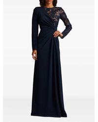 fatiha floral lace & chiffon dress Fatiha Floral Lace & Chiffon Dress – Tadashi Shoji Official Online Boutique main image 0