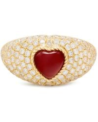 Yvonne Léon - Anello Mini Bague Dôme Coeur - Lyst