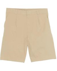 Oakley - Pleated Bermuda Shorts - Lyst