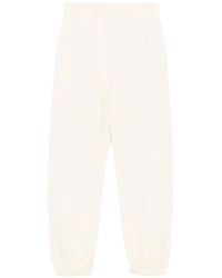 Pinko - Elastic-Ankles Cotton Trousers - Lyst