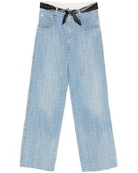 Ermanno Scervino - Check-Pattern Belted Jeans - Lyst