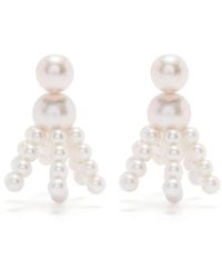 Monies - Pearl Drop Earrings - Lyst