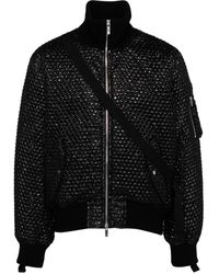 Helmut Lang - Chaqueta bómber con cinturón - Lyst