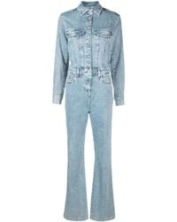 7 For All Mankind - `Luxe Jumpsuit Morning Sky` Denim Jumpsuit - Lyst