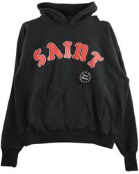 SAINT Mxxxxxx - Logo-Print Cotton Hoodie - Lyst