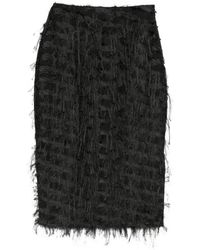 Patrizia Pepe - Fringe-Detail Midi Skirt - Lyst