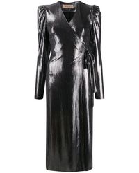 Blanca Vita Metallic Wikkeljurk - Grijs