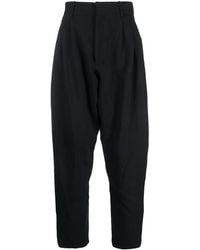 Quira - Pleat-Detailing Wool Tapered Trousers - Lyst
