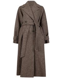 Weekend by Maxmara - Abrigo Con Cinturón Y Doble Botonadura - Lyst