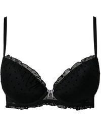 Twinset - Gepunkteter Push-Up-Bh Aus Tüll - Lyst