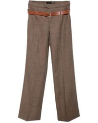 Dondup - Pantalon Ceinturé Margie À Micro-Carreaux - Lyst