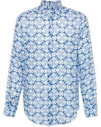Peninsula - Floral-Print Linen Shirt - Lyst