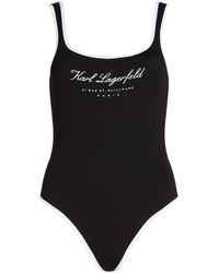 Karl Lagerfeld - Hotel Karl Open-back Swimsuit - Lyst
