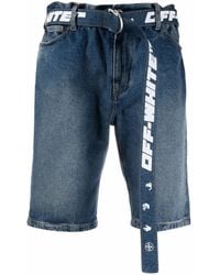 Off-White c/o Virgil Abloh - オフホワイト ベルテッド デニムショーツ - Lyst