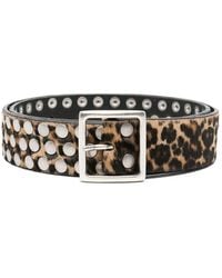 Golden Goose - Leopard-Pattern Studded Belt - Lyst