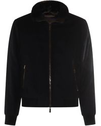 Moorer - Fur-Trimmed Zip-Front Jacket - Lyst