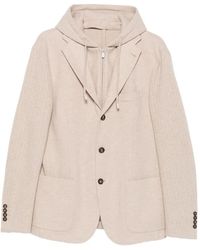 Eleventy - Hooded Single-Breasted Jacket - Lyst