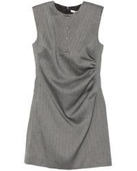 Maje - Herringbone-Pattern Sleeveless Mini Dress - Lyst
