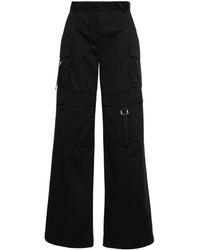 IRO - Pantalones negros de algodón elástico de pierna ancha - Lyst