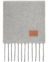 Furla - Logo-Patch Fringed Scarf - Lyst